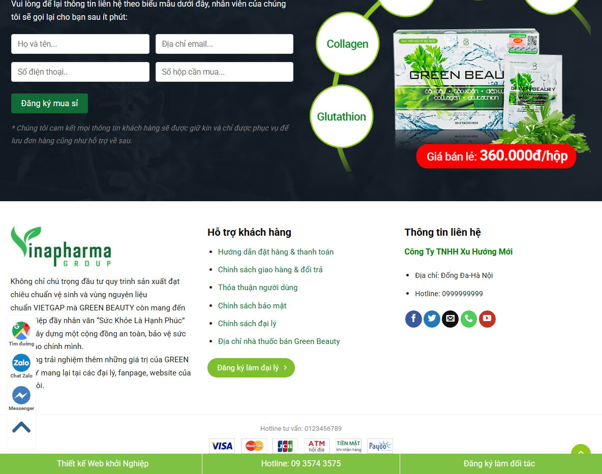 Giao diện trang sản phẩm Theme WordPress thực phẩm chức năng 15