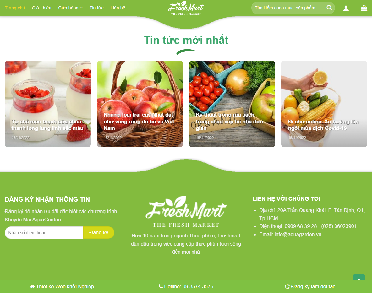 Theme WordPress thực phẩm sạch 01 - Trang sản phẩm