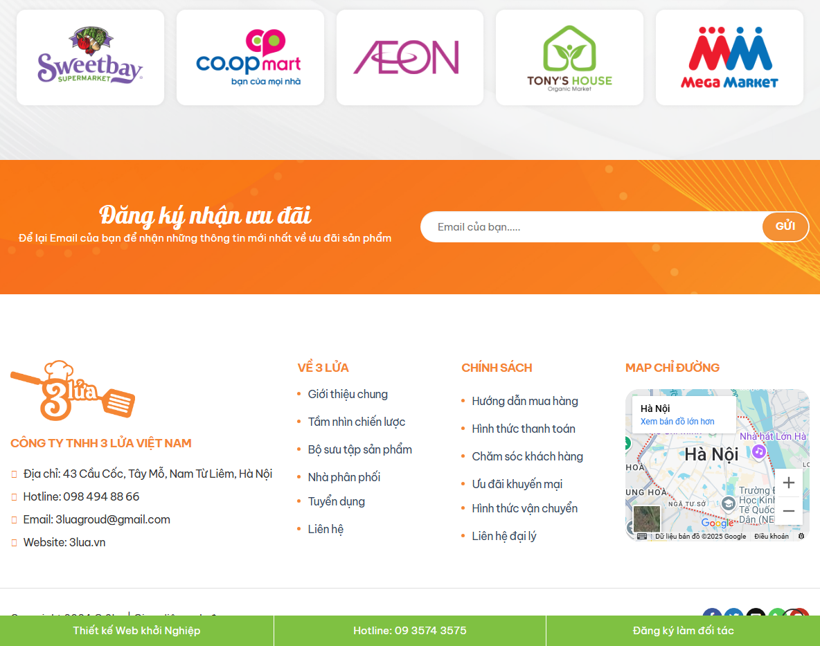 Giao diện responsive Theme WordPress thực phẩm sạch 09