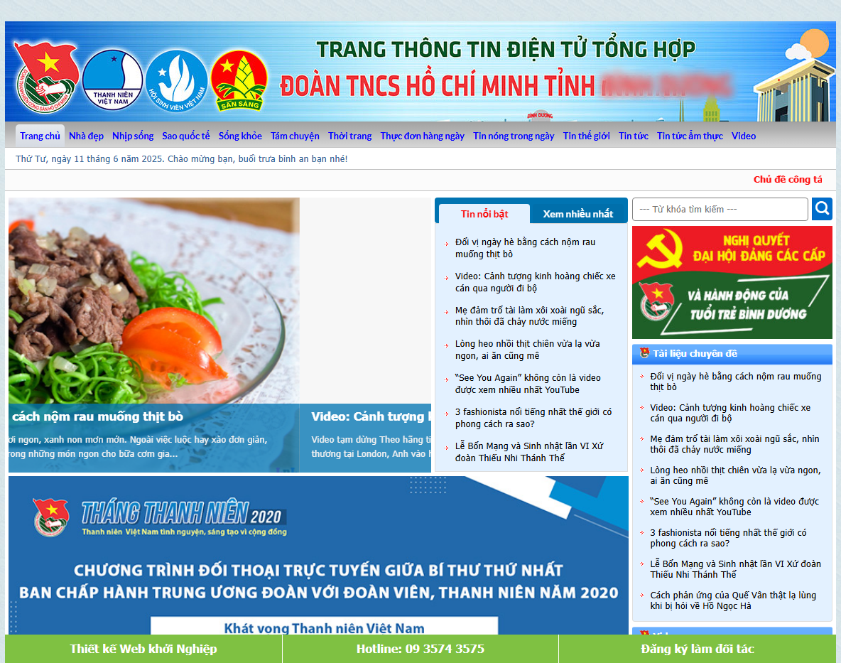 Giao diện trang chủ Theme WordPress tin tức 12