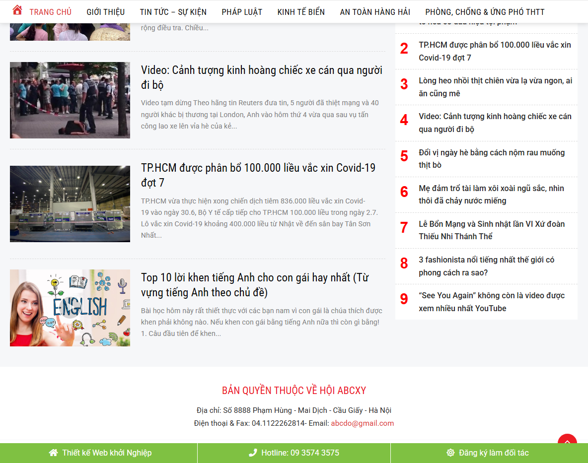Giao diện quản trị Theme WordPress tin tức 16
