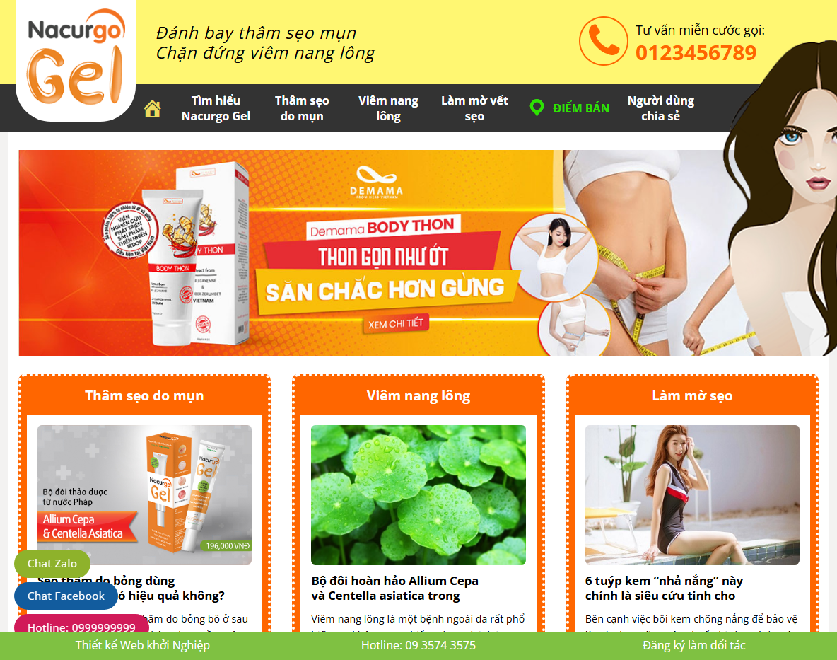 Giao diện theme wordpress tin tức mỹ phẩm affiliate