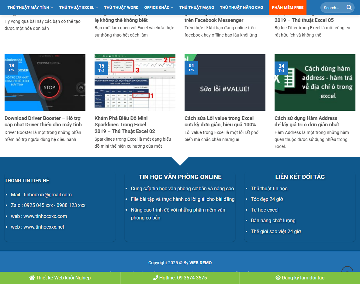 Tính năng theme wordpress tin tức thủ thuật tin học