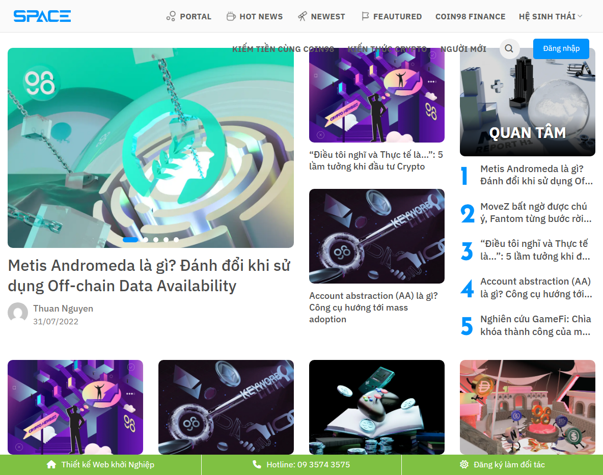 Giao diện Theme WordPress tin tức tiền ảo