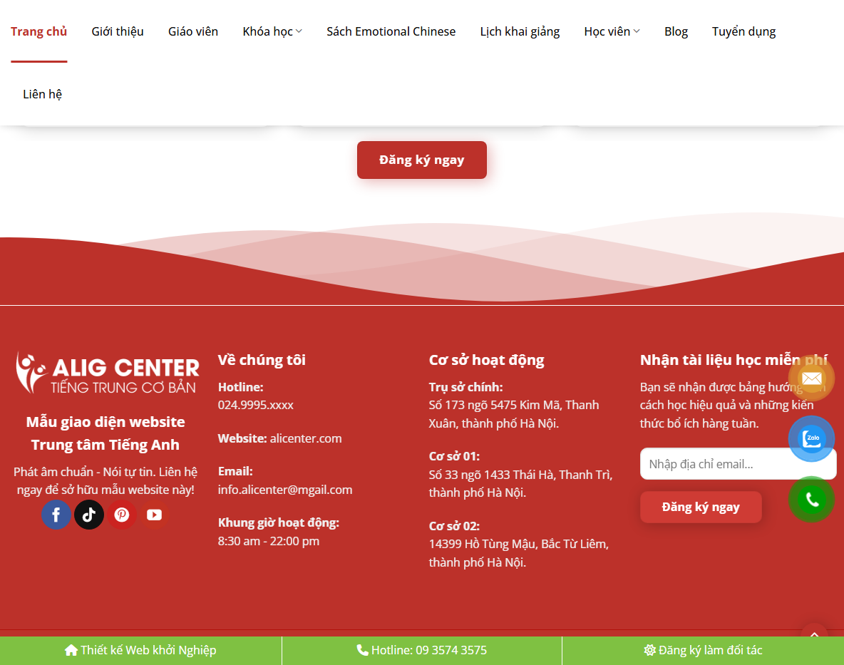 Tính năng Theme WordPress trung tâm tiếng Trung