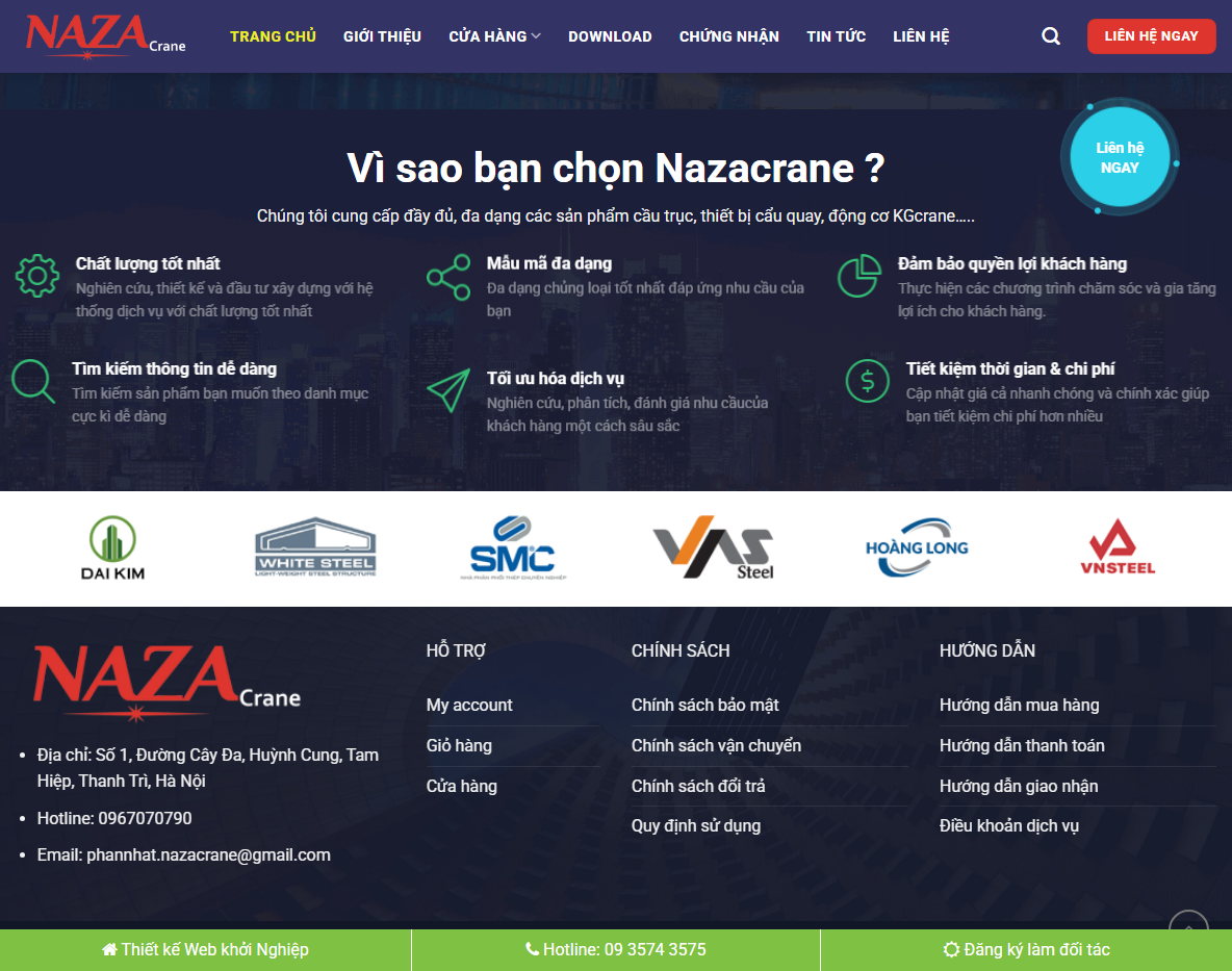 Demo Theme WordPress xây dựng 03