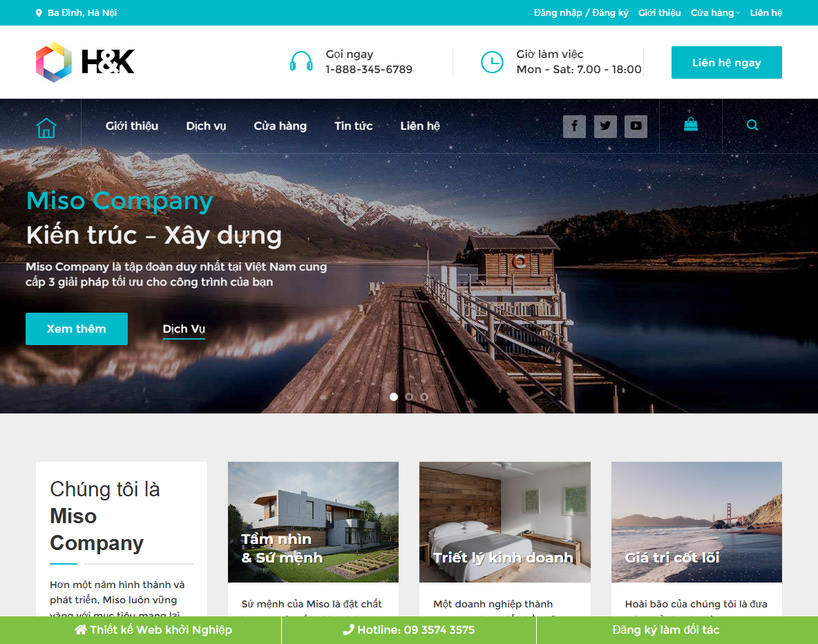 Giao diện Theme WordPress xây dựng 06