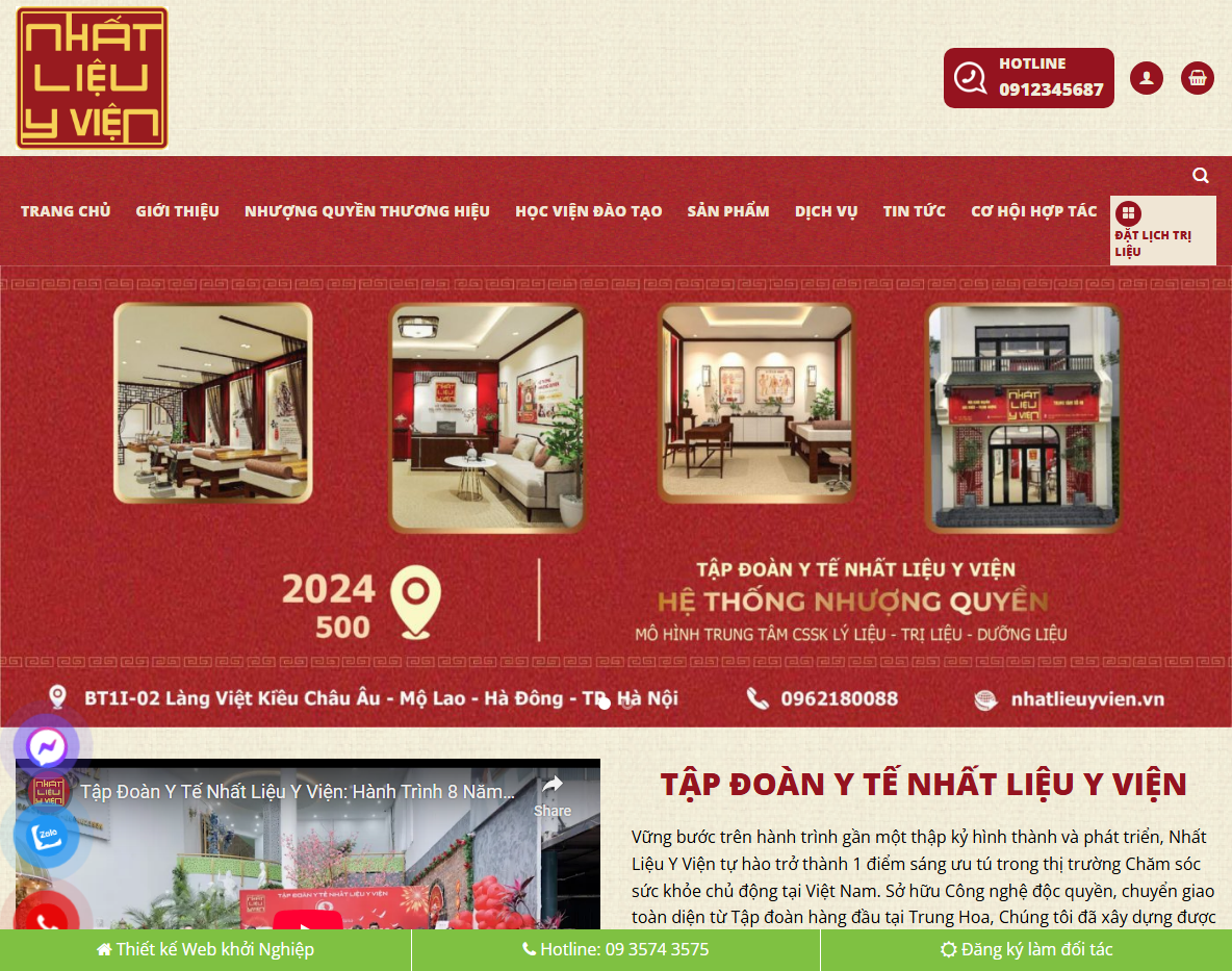 Giao diện theme wordpress y viện