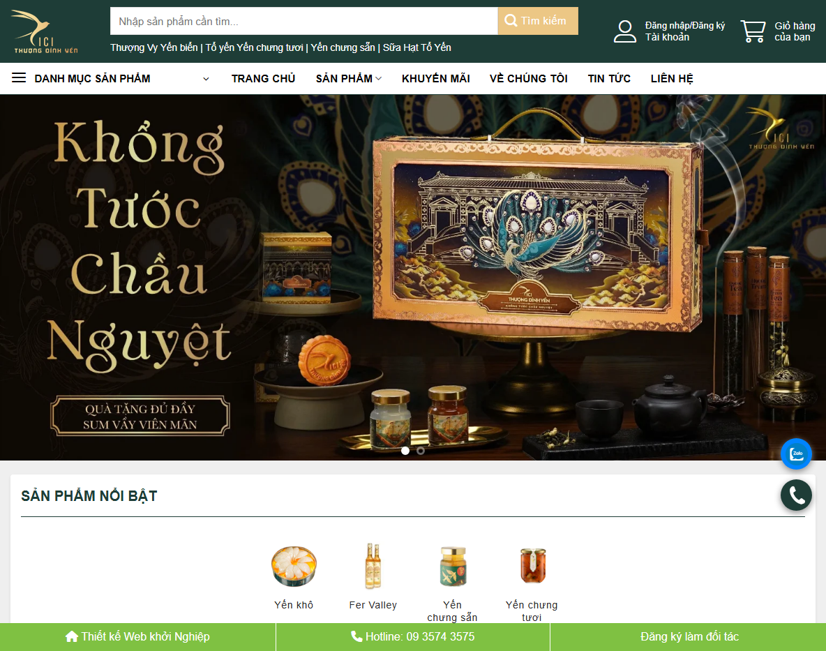 Giao diện Theme wordpress yến sào 04