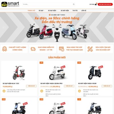 Theme wordpress bán xe điện