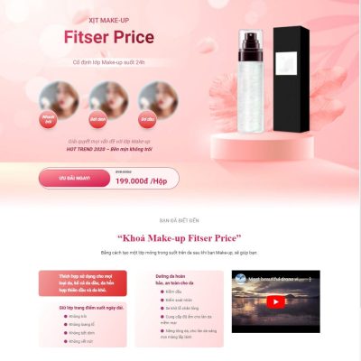 Theme wordpress landing page xịt makup